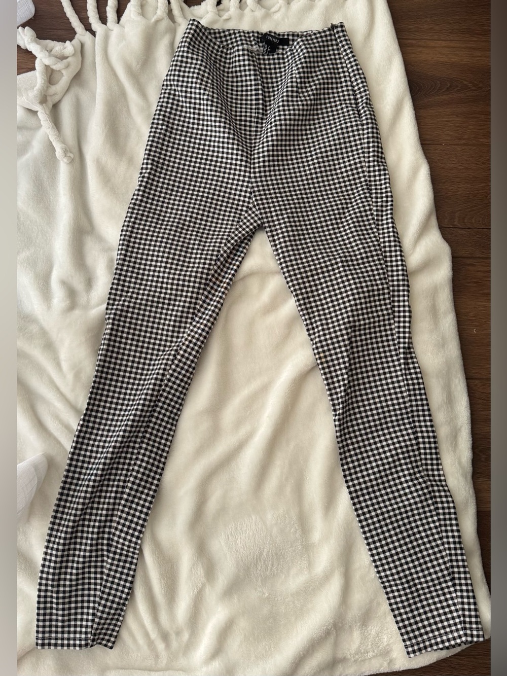 Forever 21 Black and White Gingham Pants